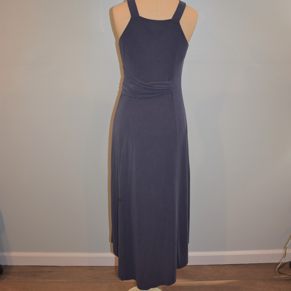 Maeve Anthropologie Blue Azores Halter Maxi Dress View 2